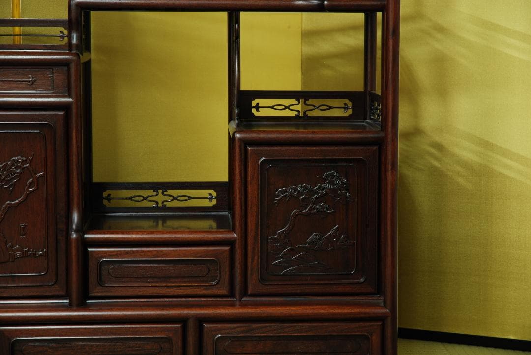 唐木家具　飾り棚