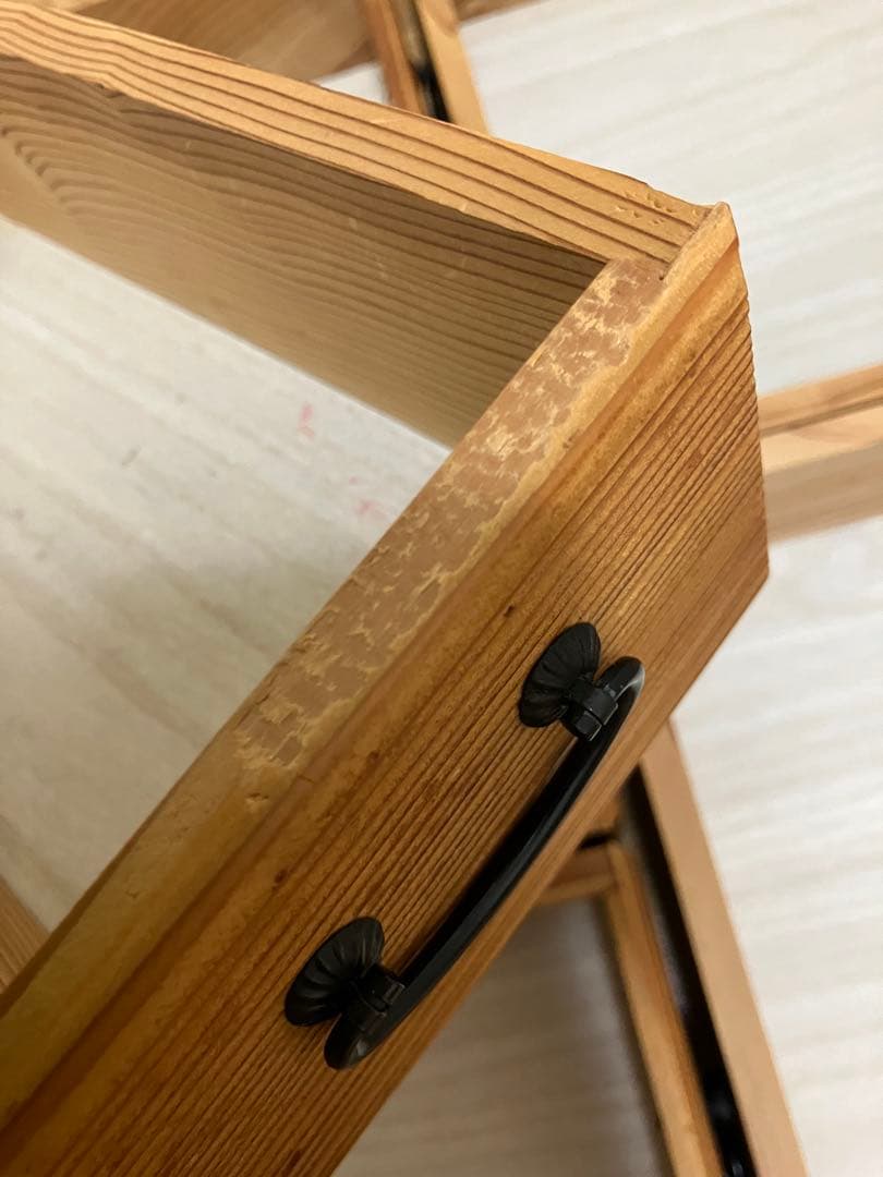 【レトロな引き出し箪笥】薬箱　木箱　木製　時代箪笥　古物　骨董