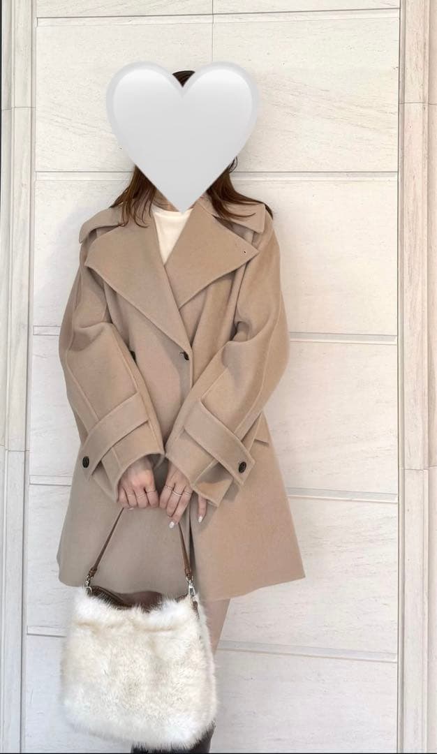 完売商品★新品未使用タグ付き　ウールリバーミドルAラインコート