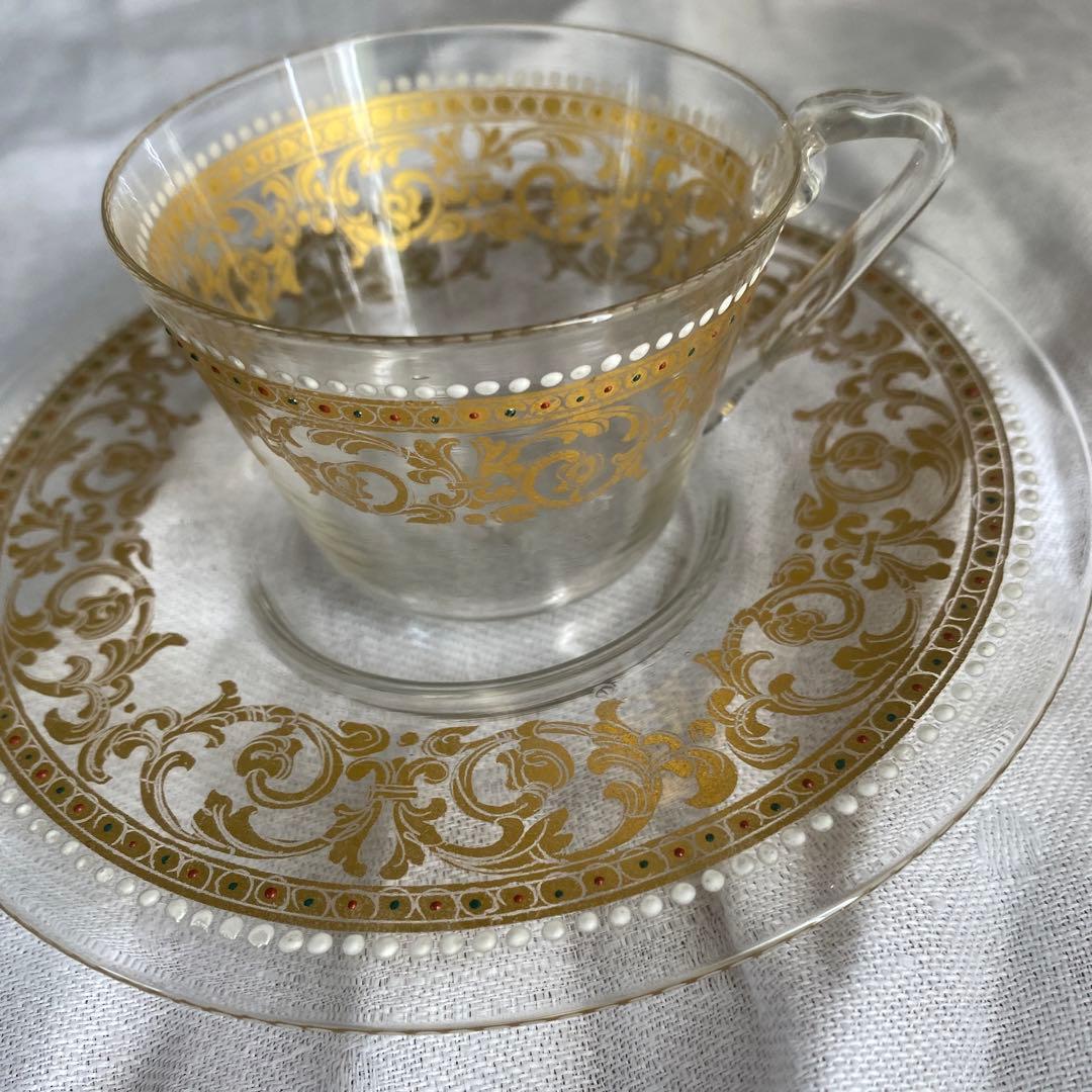 アンティーク ムラーノ サルヴィアティ グラス スモール カップ＆ソーサー