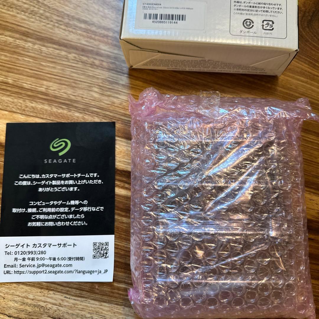 Seagate Barracuda Pro 4TB HDD新品（開封済み）