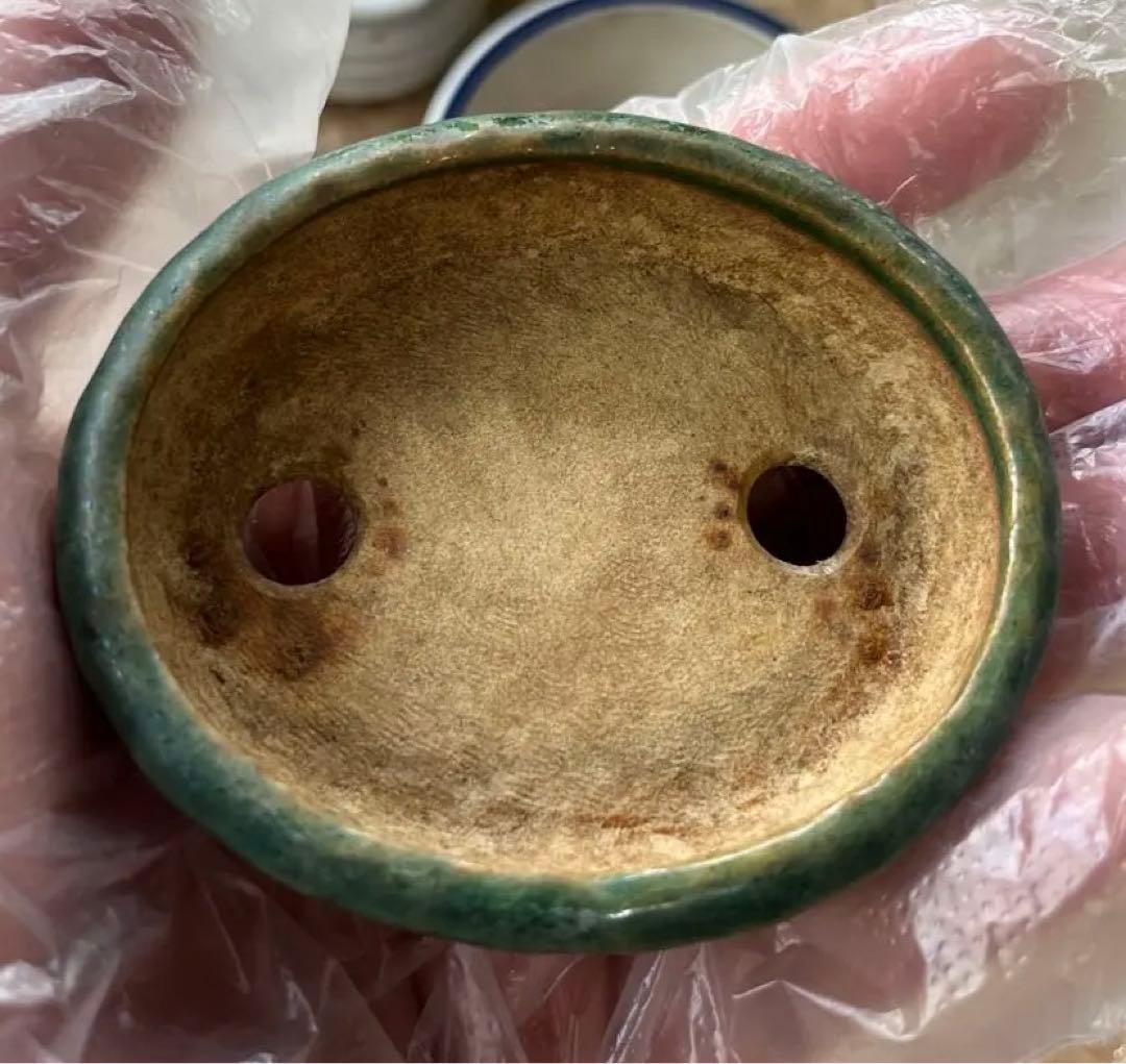 高雄香葉　盆栽鉢　小品　3個セット　レトロ　(A6)