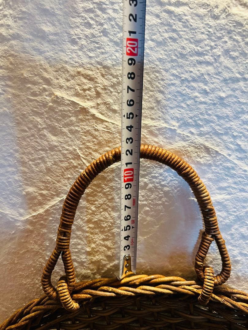 職人手作り　あけびつる編み　手提げカゴ