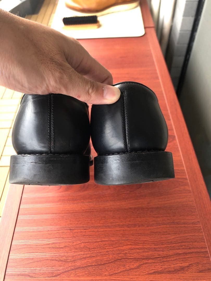 wheel robe US9D 黒 レザー モカシン シューズ