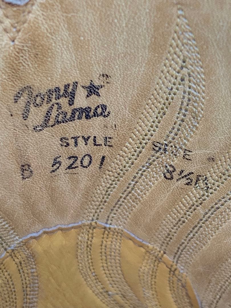 早い者勝ち❗️トニーラマ 白ヘビ ウエスタンブーツ 蛇革 パイソン