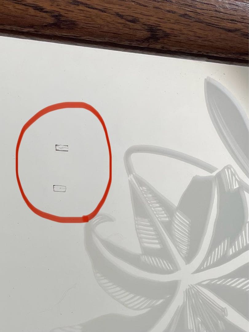 木製フレームミラー3連(フラワーモチーフ)