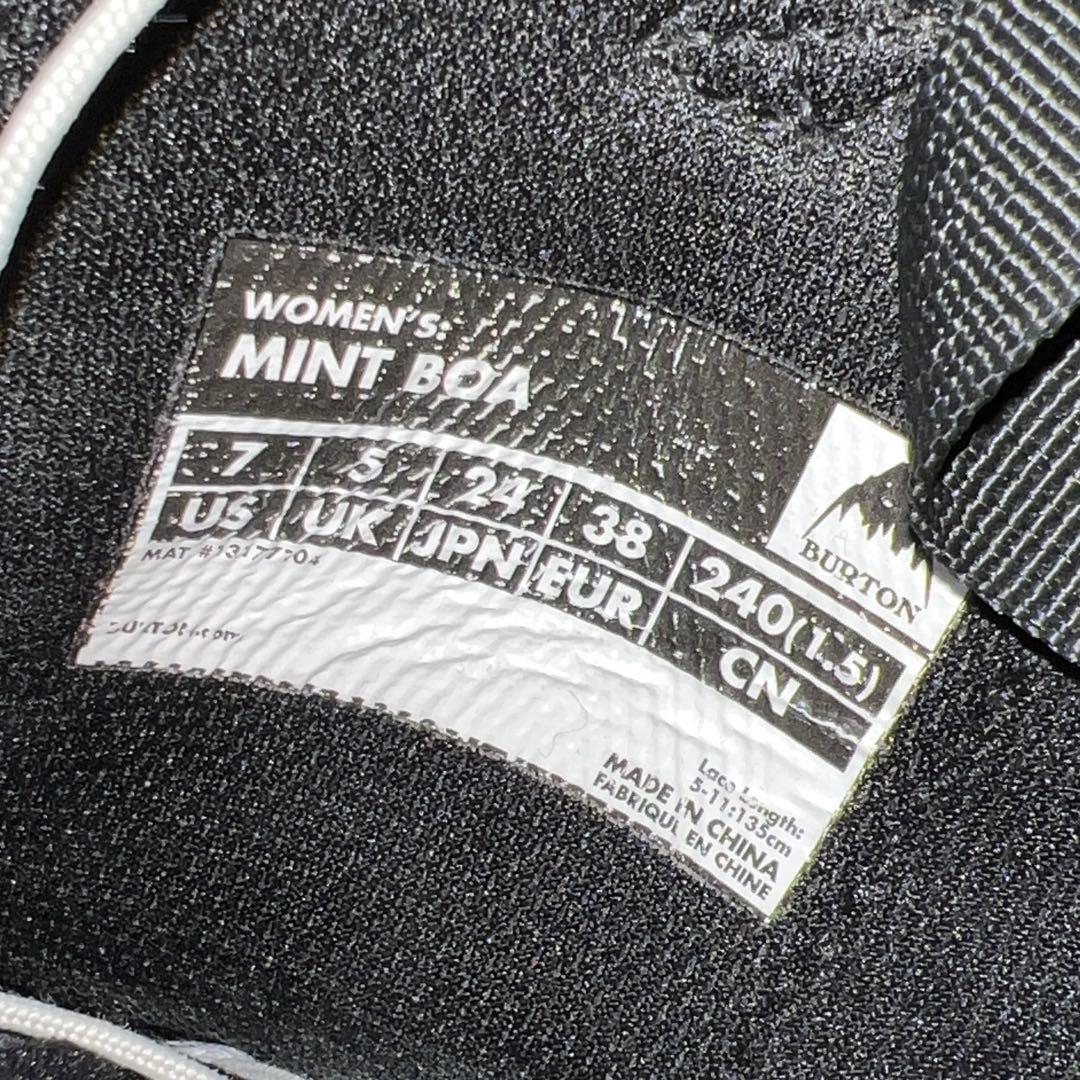 10回使用 人気サイズ24cm BURTON MINT BOA スノボブーツ