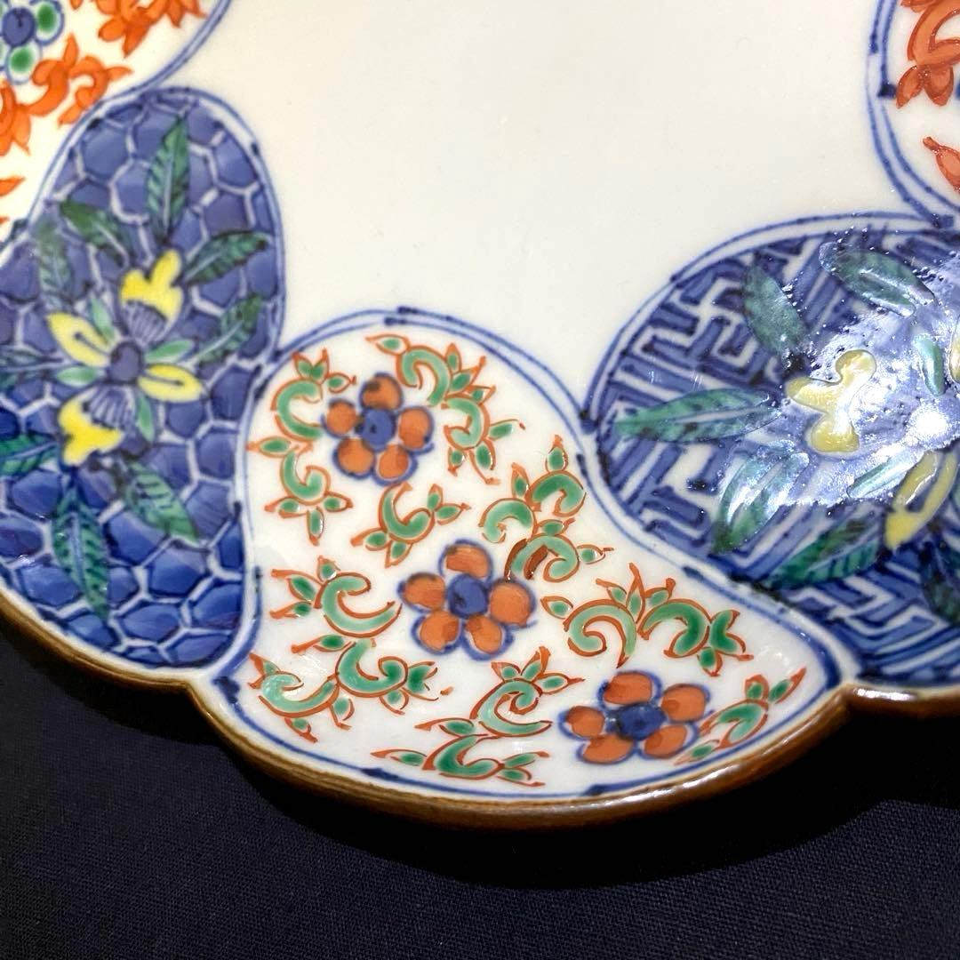 京焼　加藤雲泉　彩色輪花捻祥瑞柄　二枚組　京都　清水焼　作家物　お正月・お祝いに