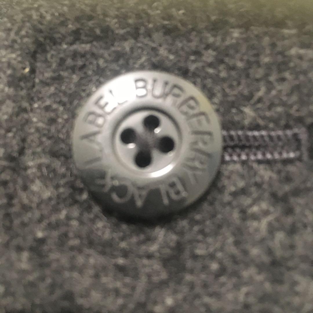 羊毛仕立て高級　BURBERRY BLACK LABEL 黒 ダッフルコート L