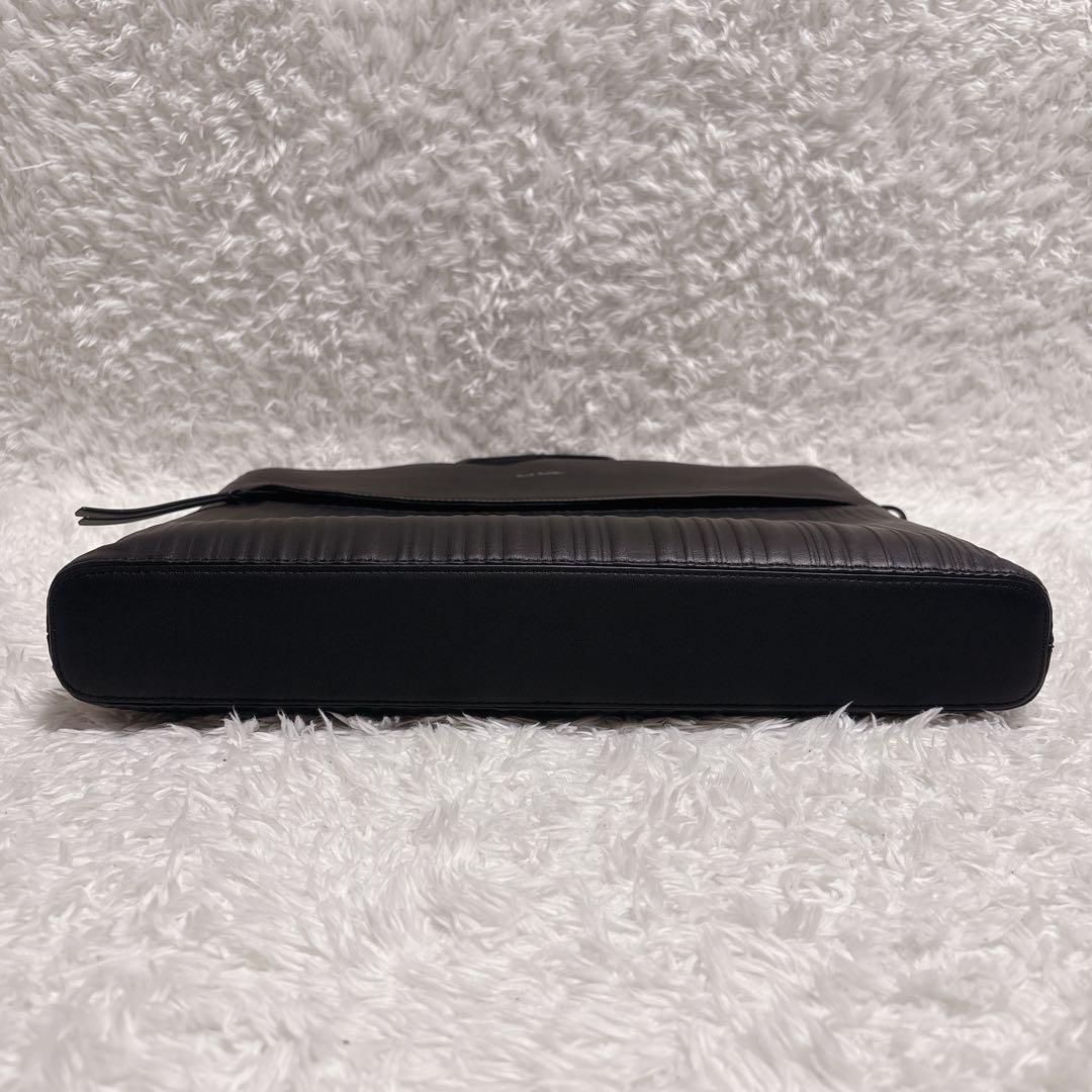 ポールスミス シャドーストライプ レザー 2WAY ブリーフケース ブラック