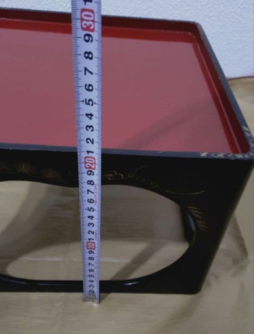 漆器　沈金金蒔絵　木製　脚付きお膳　大中小　御膳　殿様膳　本膳　骨董　時代物