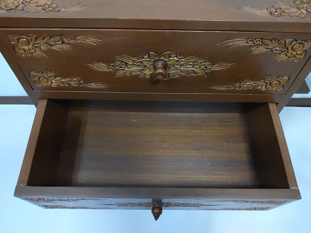 彫刻家具 木彫りチェスト