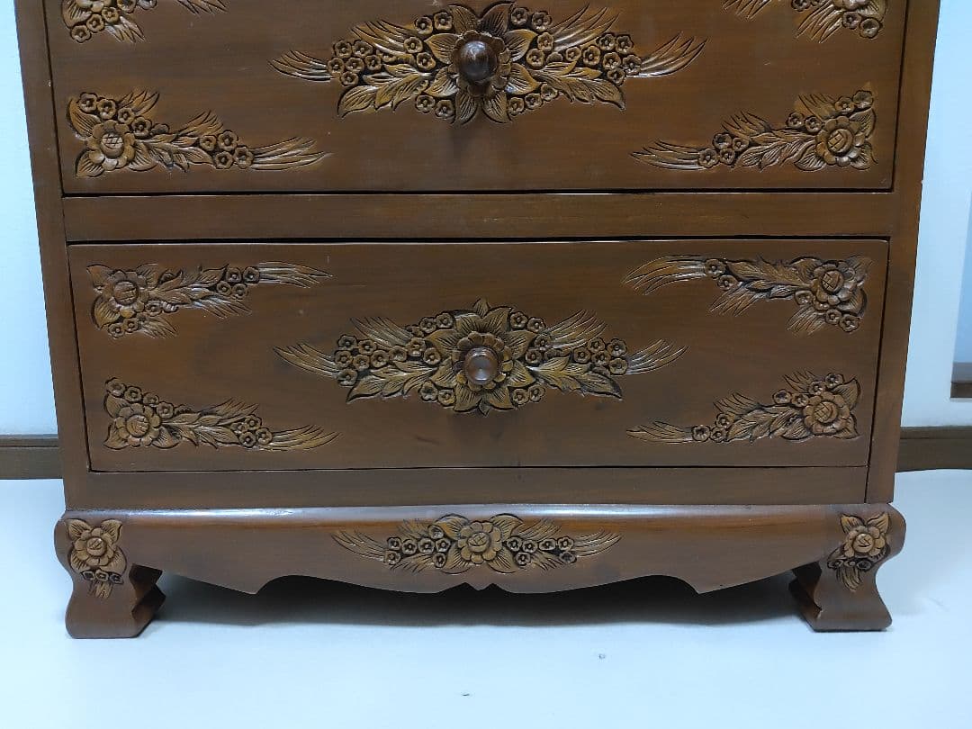 彫刻家具 木彫りチェスト