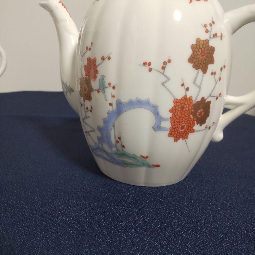 高級 深川製磁 酒井田柿右衛門写 色絵 カップ＆ソーサー ポット 食器セット