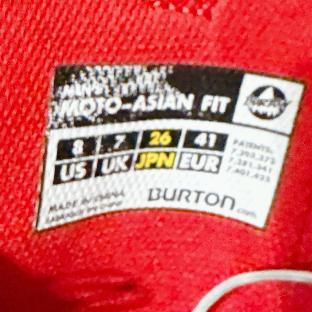 BURTON MOTO 26cm スノーボードブーツ 赤 黒