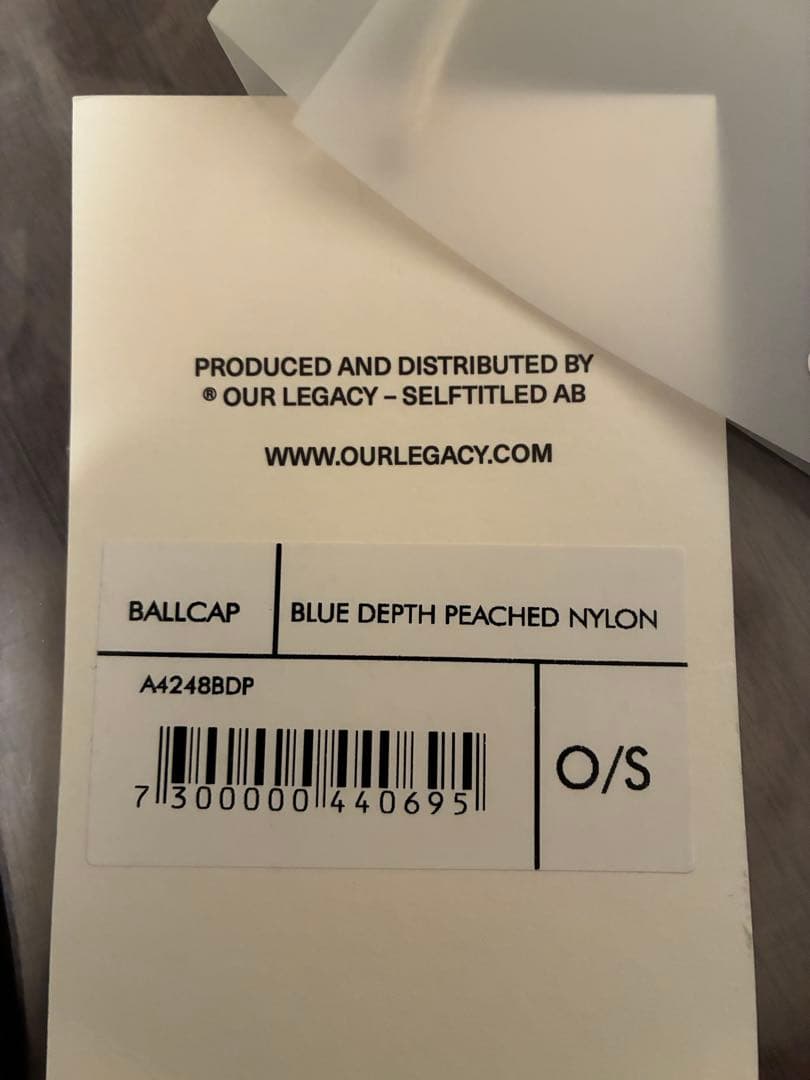 Our Legacy Peached Nylon Ballcap アワーレガシー