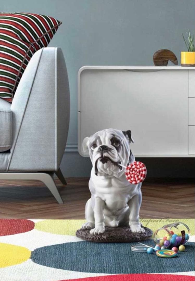 希少品　ブルドッグとロリポップ　LLADRO