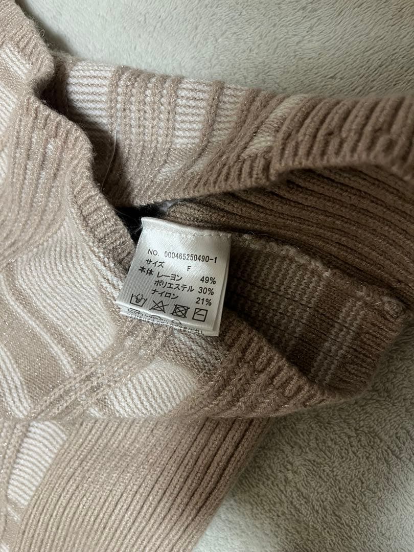 lip service リボンフェザーアンサンブルニットワンピース 【美品】