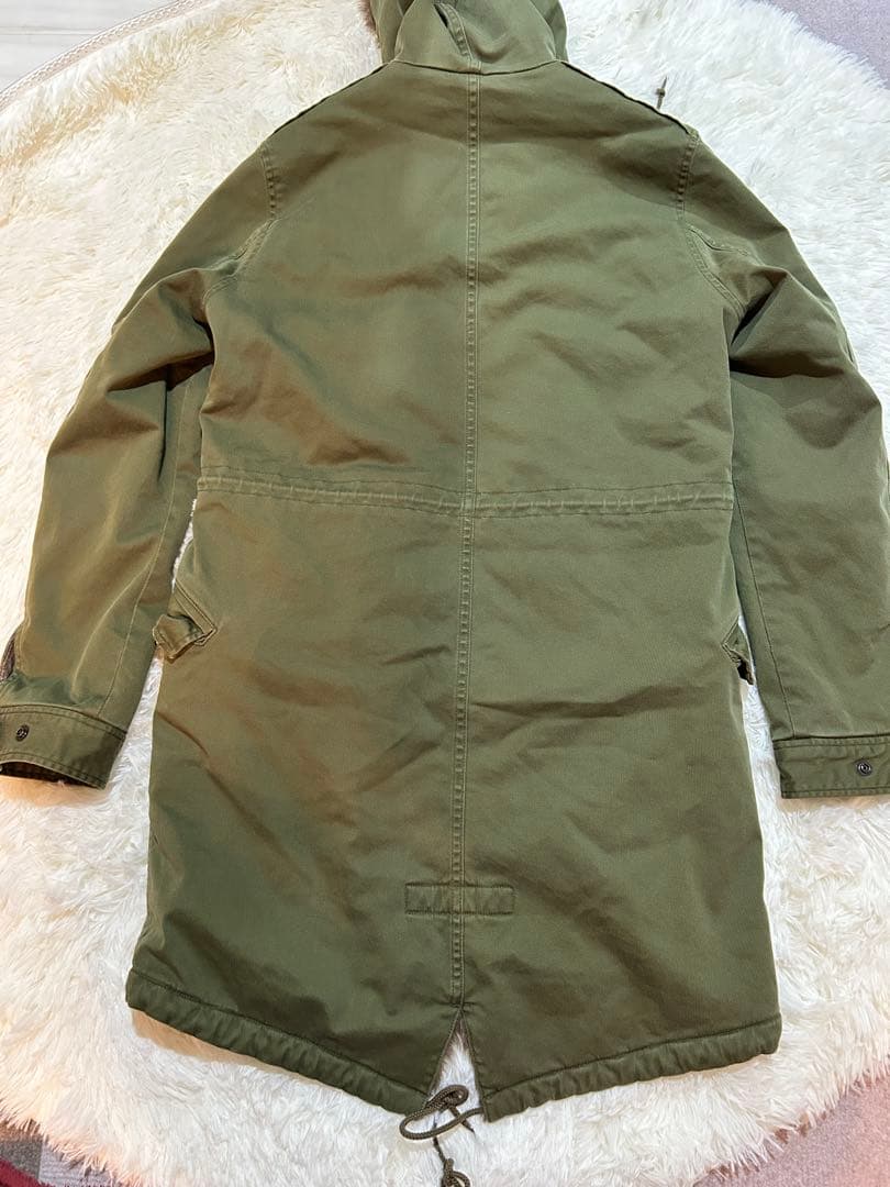 wjk オリーブグリーン ファー付き モッズコート Mサイズ