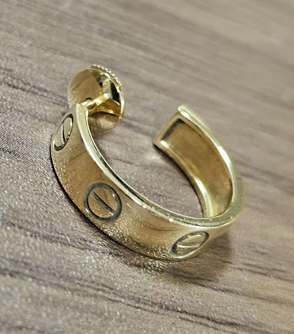 ま*も様 【お買い得】カルティエ YG ラブ フープ ピアス 片耳用 Carti