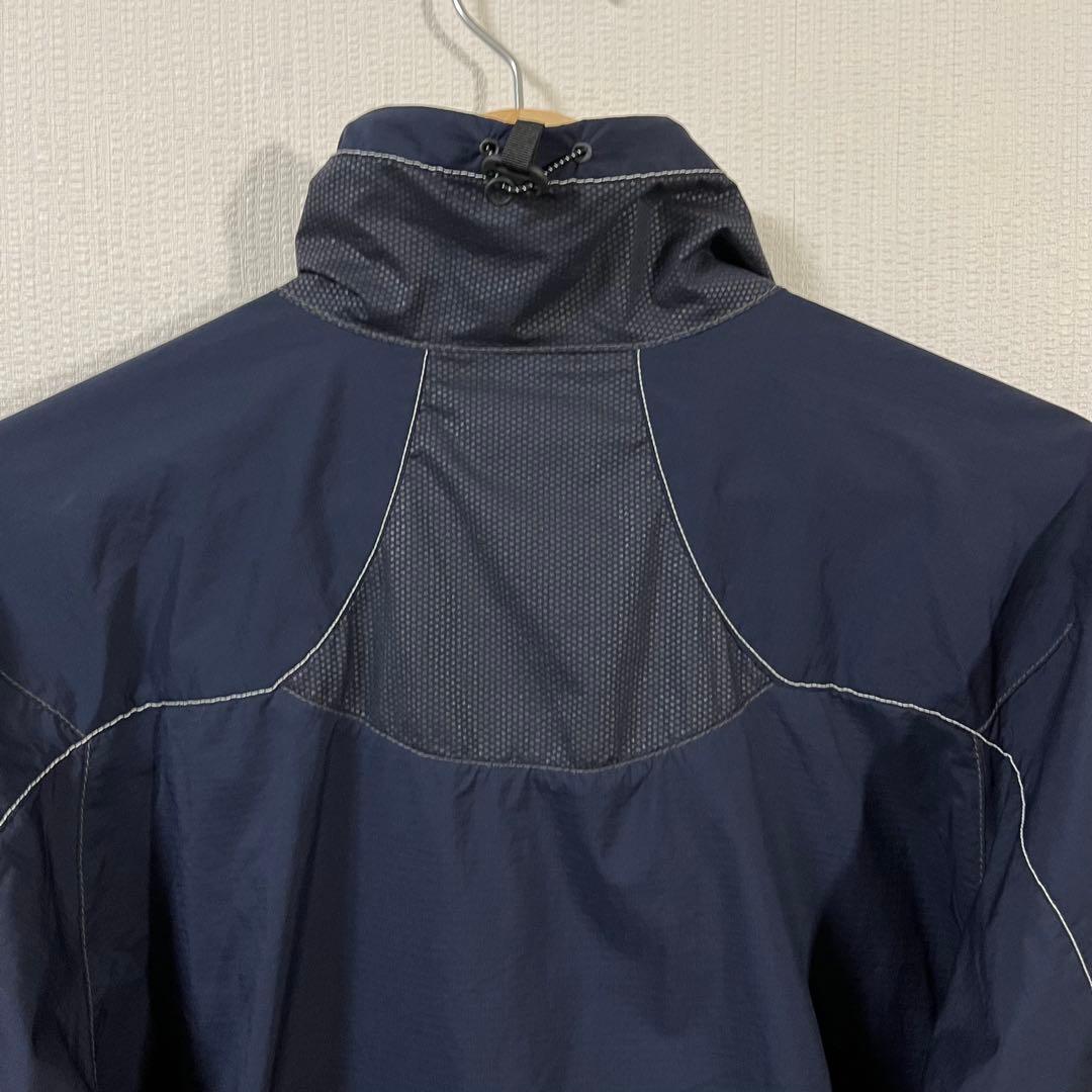 アンドワンダー　ハーフジップナイロンプルオーバージャケット　サイズ4　ネイビー