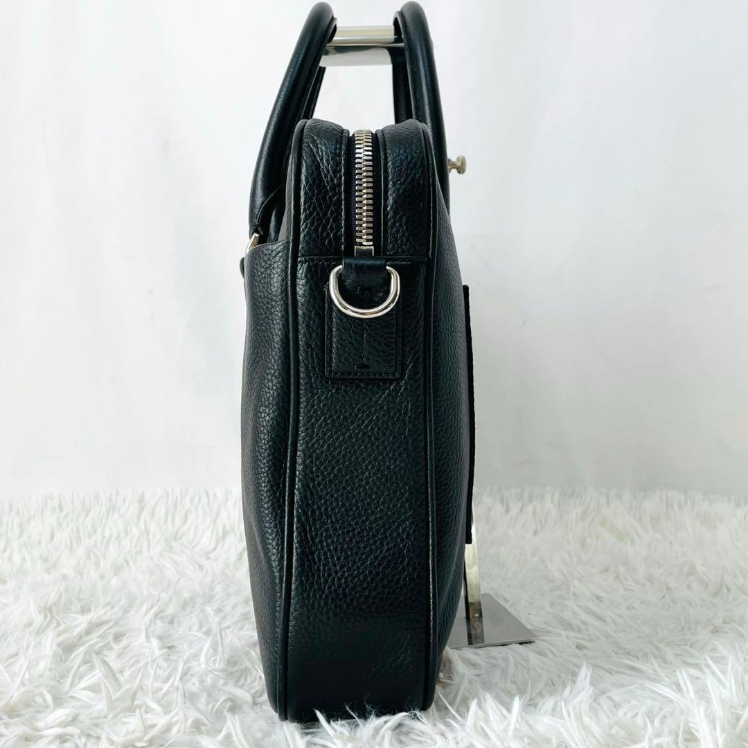 【現行近】BALLY MALESO 2WAY ブリーフケース シボ革　ブラック