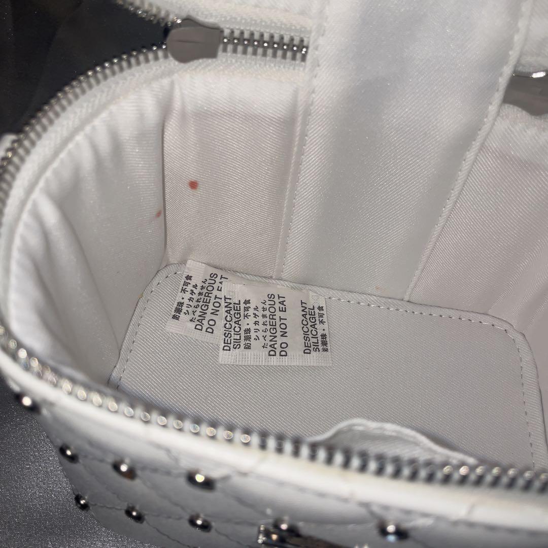 ダーリッチ キルティングビジュースクエアミニバッグ ホワイト