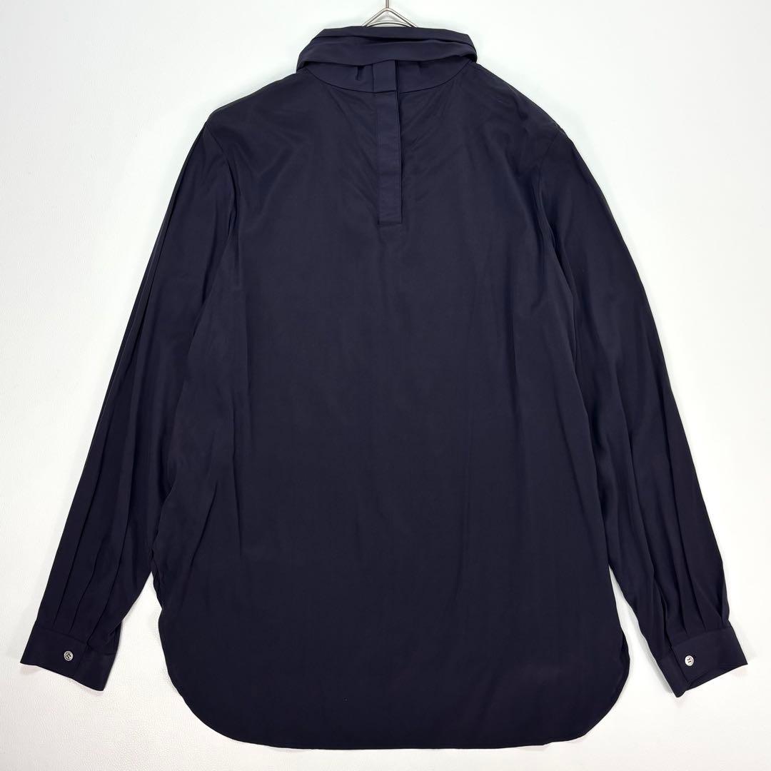 未使用✨SOÉJU シルクボウタイブラウス Mサイズ ネイビー　タグ付き