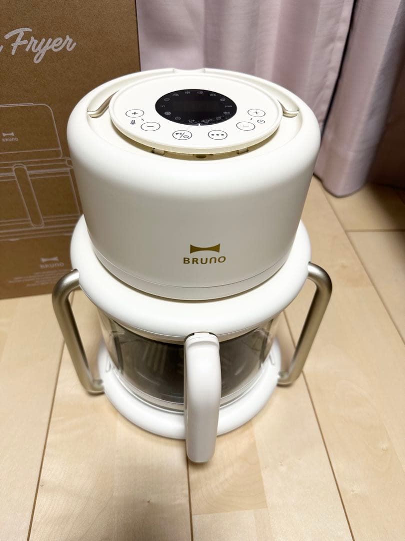 BRUNO ガラスエアフライヤー アイボリー 箱あり