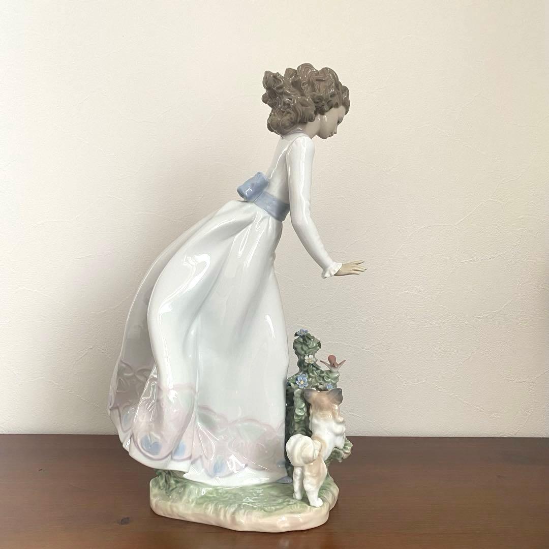 LLADRO リヤドロ 『 女性と犬 』 置物 高さ37㎝ ‼︎