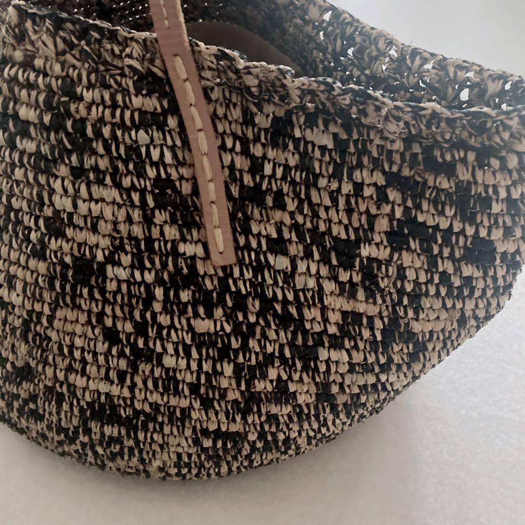 未使用級 サンアルシデ ラフィア カゴバッグ SansArcidet A4大きい