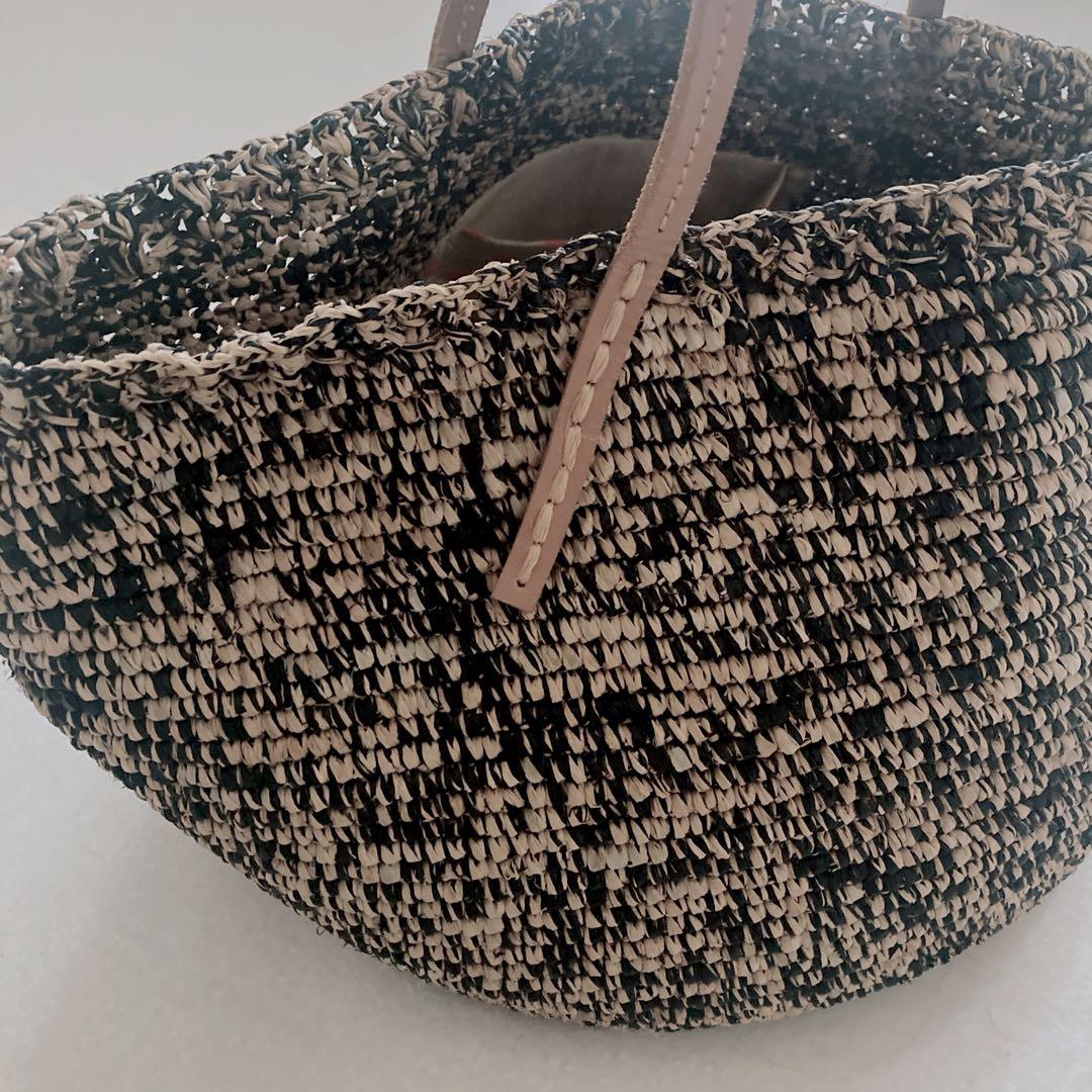 未使用級 サンアルシデ ラフィア カゴバッグ SansArcidet A4大きい