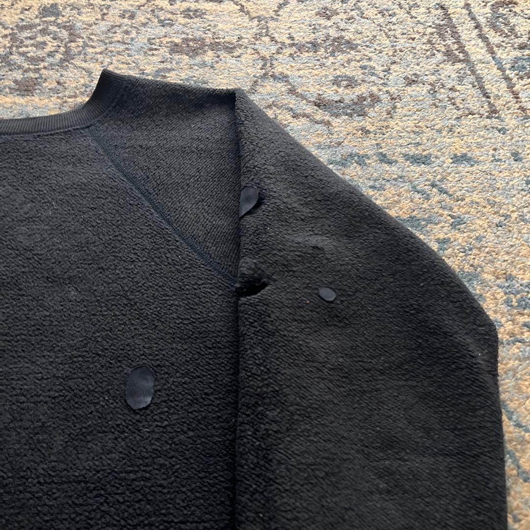 60s スウェット ブラック フロッキー カレッジ プリント 検 50s 40s