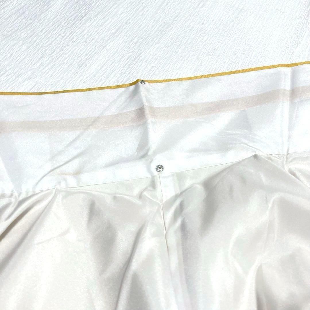 【美品✨】東レシルック　さんび　洗える着物　付け下げ　山吹色　花丸文　手縫いN7