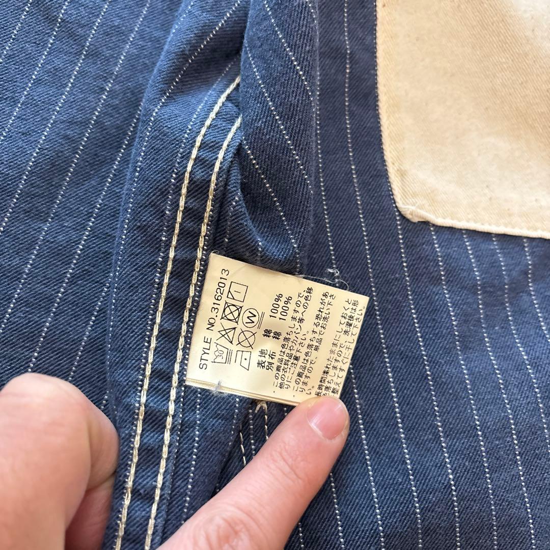 トップス Schott / denim hickory work vest