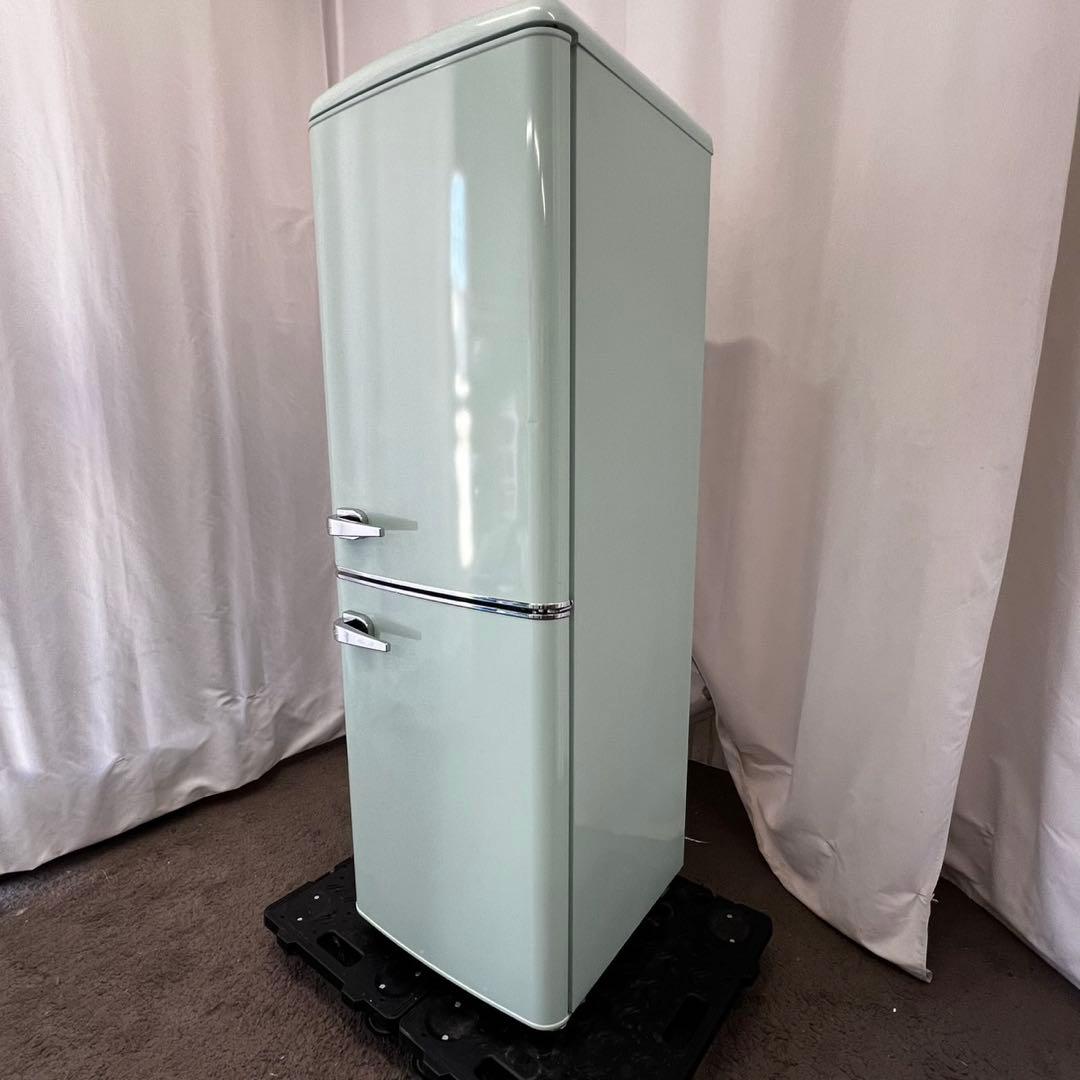 128❤️　冷蔵庫　小型　一人暮らし　レトロ　お洒落　スリム　安い　中古　設置無料