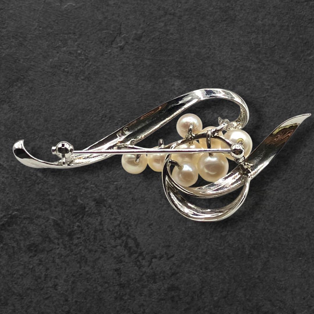 皇室御用達 MIKIMOTO ミキモト アコヤ真珠 8珠パール ブローチ 592