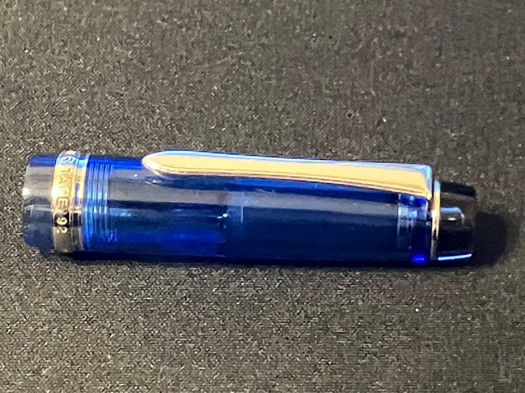 パイロット　カスタムヘリテイジ９２　青透明　ペン先M (中字)１４金ペン先