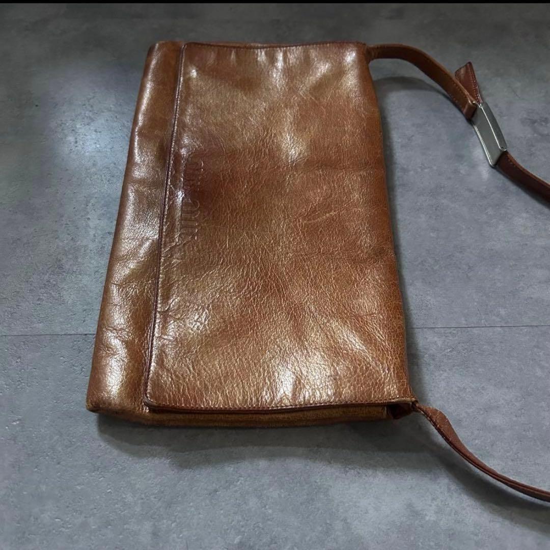 【超激レア❗️】archive miumiu レザー　ショルダーバッグ　ブラウン