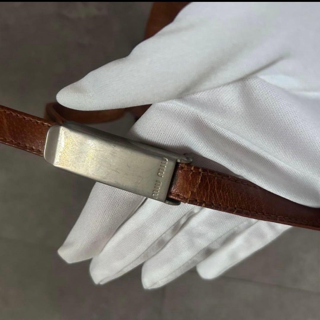 【超激レア❗️】archive miumiu レザー　ショルダーバッグ　ブラウン