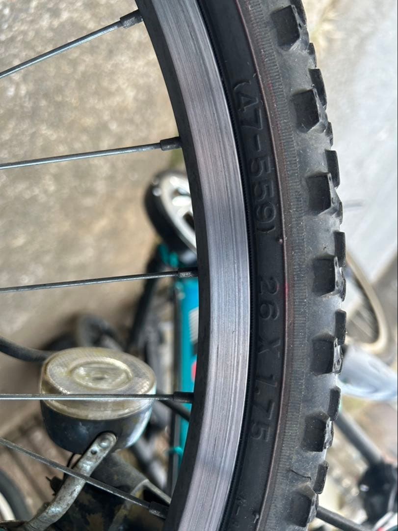 BRIDGESTONE キッズ自転車 青 前カゴ付き 引き取り限定