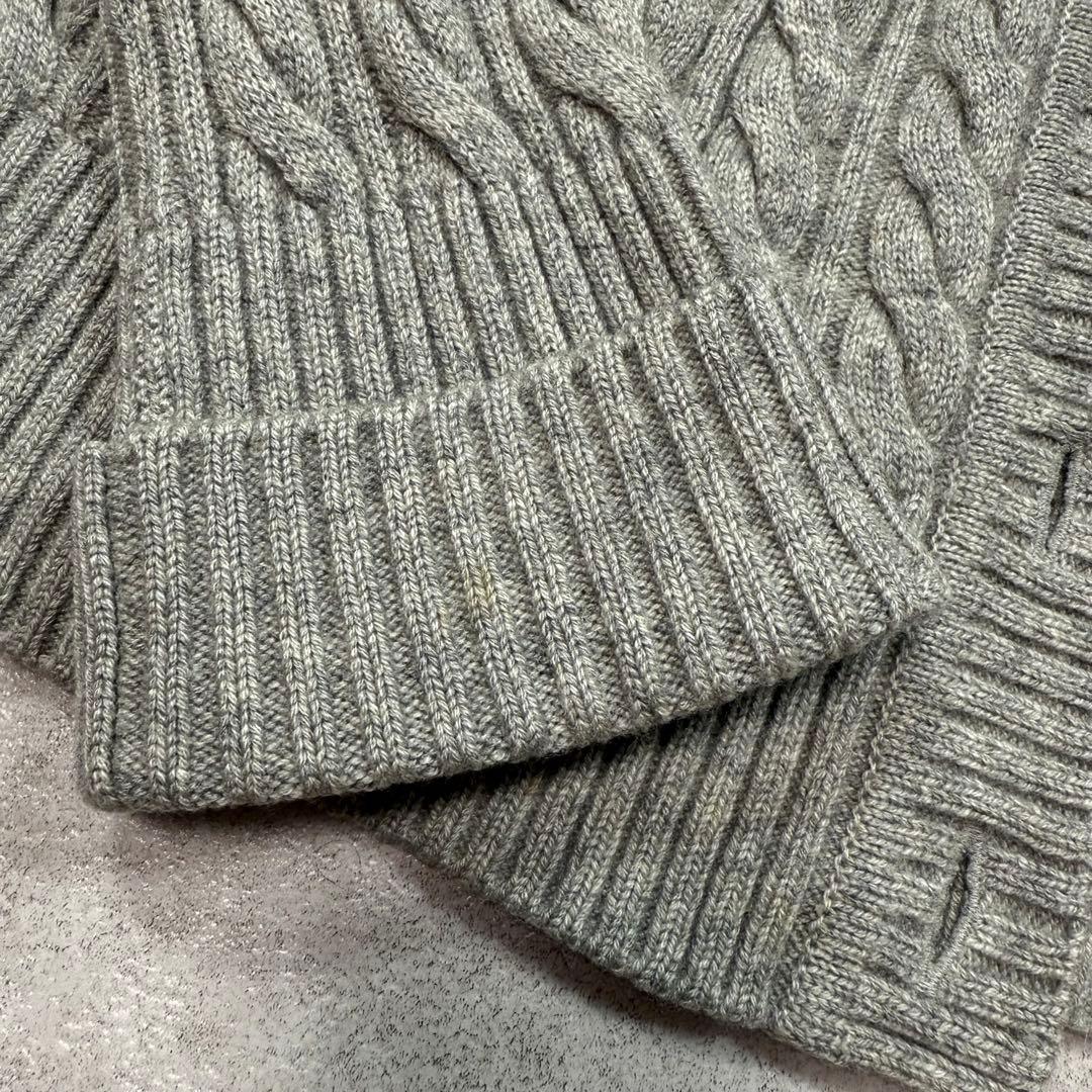 美品♡バーバリーロンドン カシミヤ 2way ケーブルニット カーディガン M