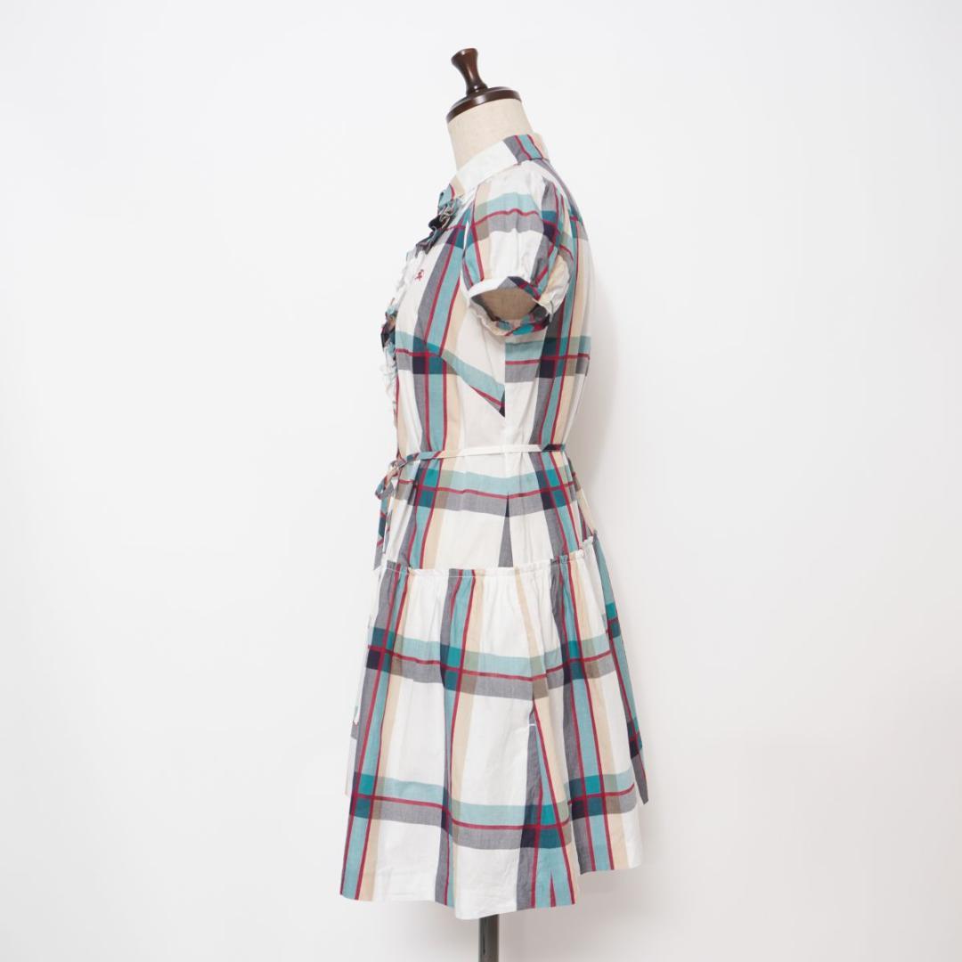バーバリーブルーレーベル チェック柄シャツワンピース サイズ36*GD748