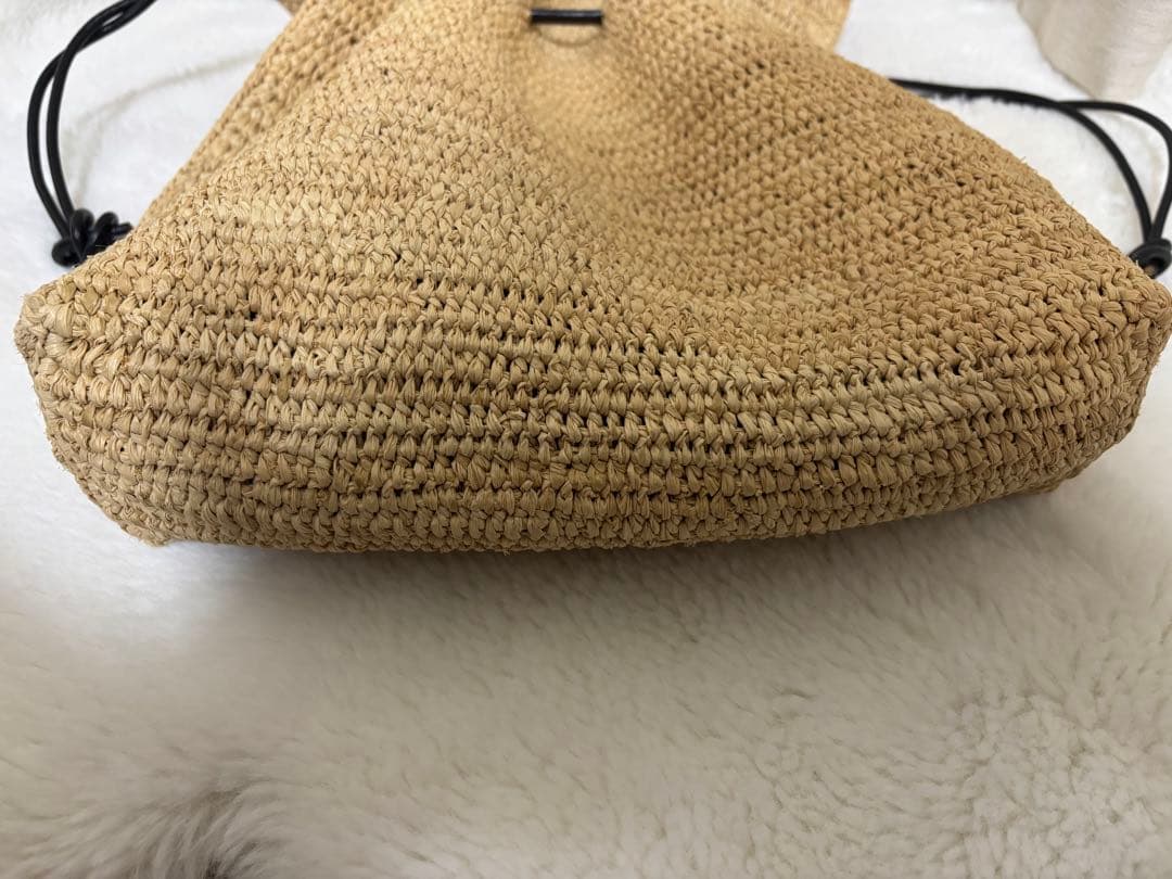 美品⭐︎MAISON N.H PARIS⭐︎ラフィア　ショルダーバッグ　ナチュラル