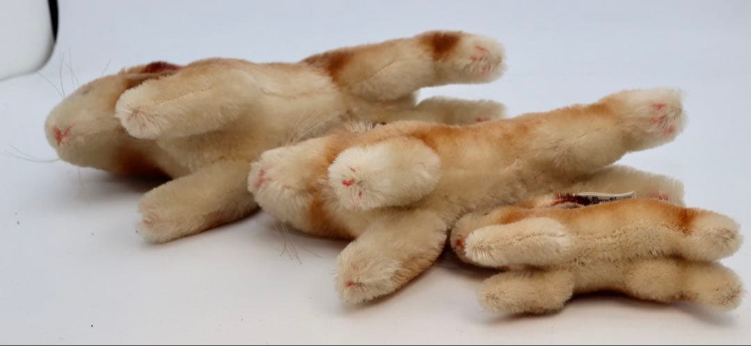 ビンテージ・シュタイフ・ラビット大中小3体セット 0135/17,14,08