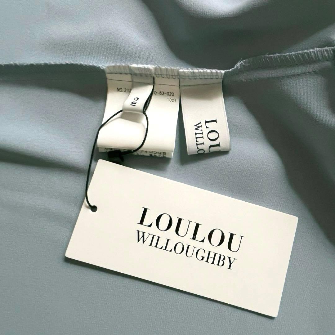 新品✨ルル ウィルビー　バックサテンジョーゼット　フリルブラウス　パールボタン