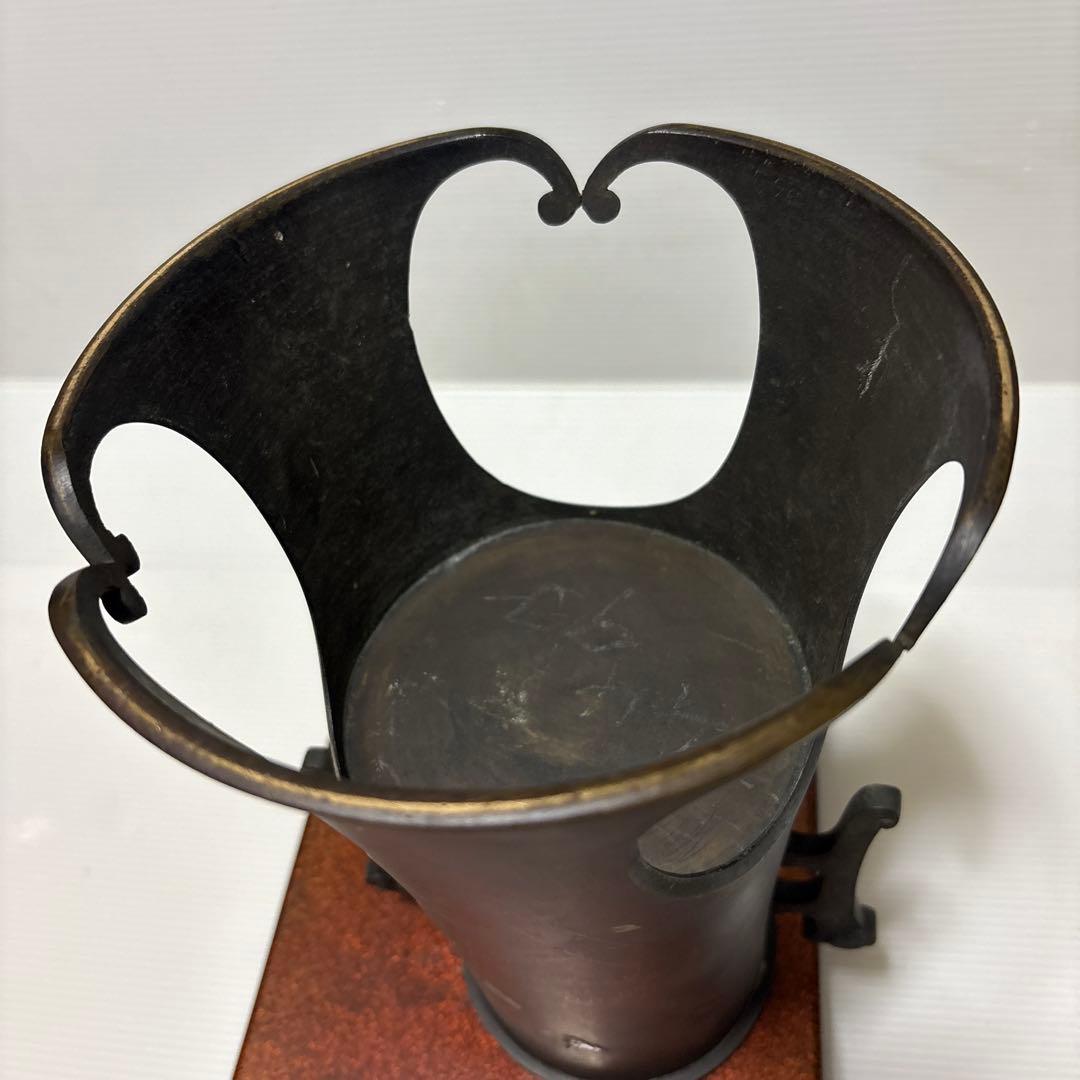 年代物 古董品 唐銅作物 金銀象嵌