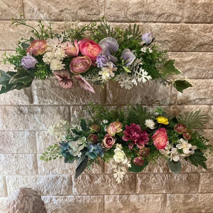 光触媒　人工観葉植物　ウォールグリーン　造花　アレンジ　フェイクグリーン6035