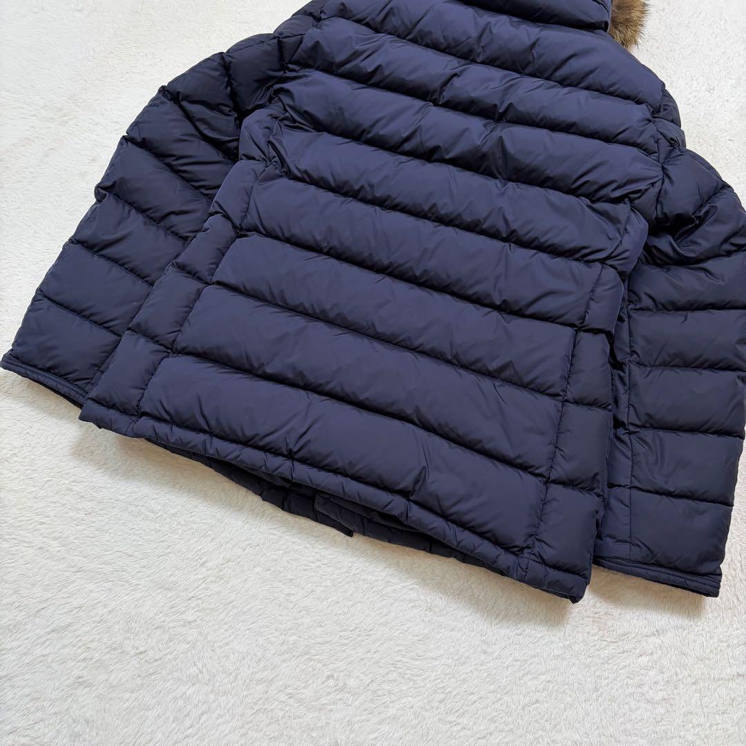 【美品】モンクレール クルーニー ダウンジャケット リアルファー ネイビー 3