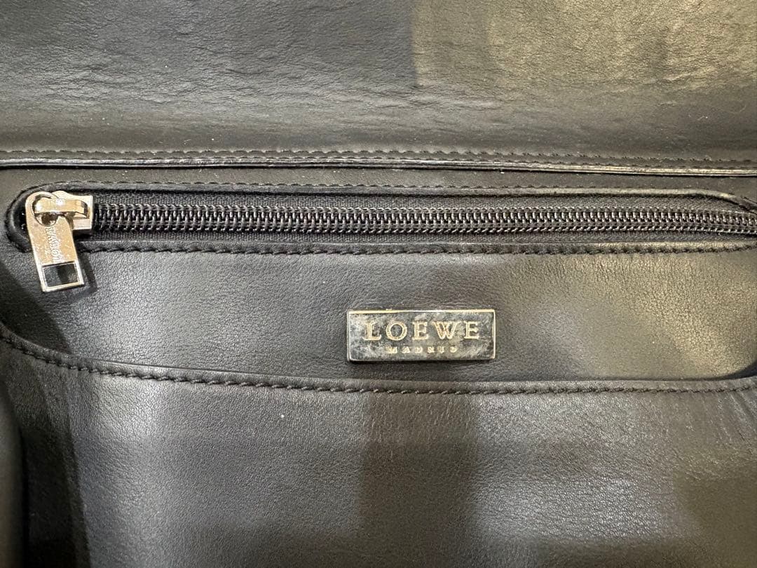 ロエベ レザーショルダーバッグ ブラック　難ありLOEWE